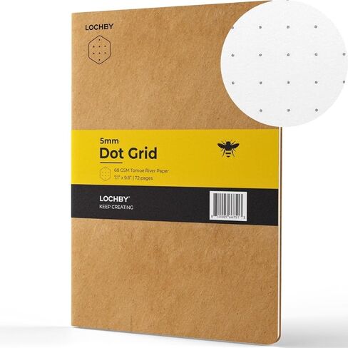 LOCHBY® B5 Notebook | Fountain Pen-Friendly 68gsm Tomoe River Paper | Versatile Notebook with Brown Cover for Travelers, Work, School, and Journaling (7.1" x 9.8") in Saudi Arabia