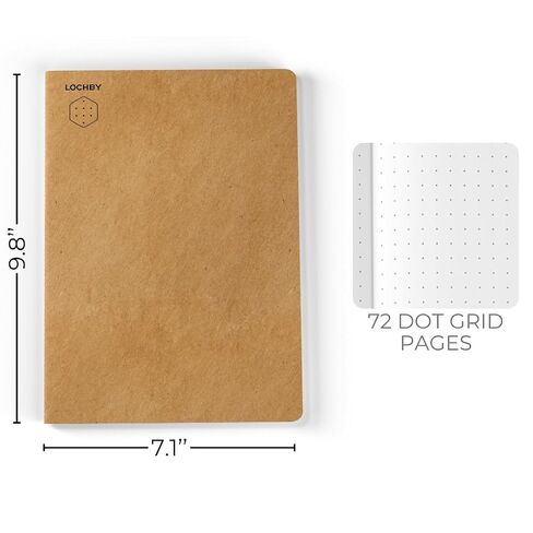 LOCHBY® B5 Notebook | Fountain Pen-Friendly 68gsm Tomoe River Paper | Versatile Notebook with Brown Cover for Travelers, Work, School, and Journaling (7.1" x 9.8") in Saudi Arabia