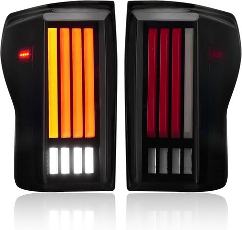 Tail Lights Pair Compatible with 2007 2008 2009 2010 2011 2012 2013 Toyota Tundra LED Tube Rear Brake Lamp Taillights Assembly, Black Housing Clear Lens in Saudi Arabia