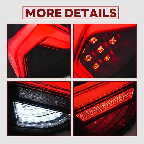 Tail Lights for BMW 3-Series E90 E91 328i 335i 4dr Sedan 2009-2012 Taillights with Animation Amber Sequential Turn Signal Rear Back Lamp Smoked(Plug & Play, 1 Pair) in Saudi Arabia