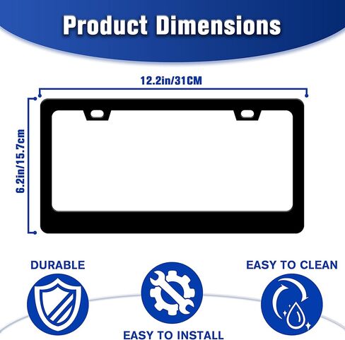 2 Pack Red Ladybug License Plate Frame Animal Flowers License Plate Holders Funny Stainless Steel Auto Accessory Bracket 2 Hole with Screws Universal Us Car License Plate Frames 6x12 in for Women Men in Saudi Arabia