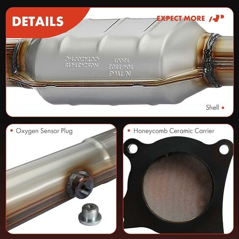 محول حفاز A-Premium مع مجموعة حشية متوافقة مباشرة مع Volkswagen Passat 2006 2007 2008 2.0L, E.P.A. متوافق in Saudi Arabia