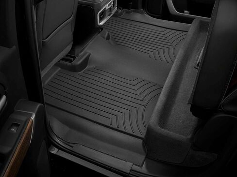 سجادات أرضية Weathertech FloorLiner HP Custom Fit لسيارة شيفروليه سيلفرادو 1500 LTD - الصف الثاني (4414362IM)، أسود in Saudi Arabia