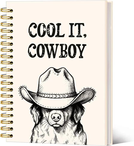 Funny Cat Notebook Journal Gifts for Women Men, Western Gifts for Women, Cute Notebooks for Women Girls Coworkers Cat Lovers, Western Cowboy School Office Supplies 5.5x8.4 Inch in Saudi Arabia