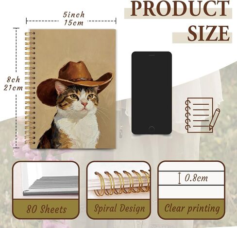 مجلة دفتر مضحكة هدايا المسترد الذهبي للنساء والرجال، والهدايا الغربية للنساء، وأجهزة الكمبيوتر المحمولة لطيف للنساء الفتيات زملاء العمل عشاق المسترد الذهبي، واللوازم المكتبية مدرسة رعاة البقر الغربية A5 in Kuwait