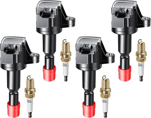 UF581 Ignition Coils Pack Iridium Spark Plugs Fits for Honda Fit L4 1.5L 2007 2008 Replaces# UF581 7092 Set of 4 in Saudi Arabia