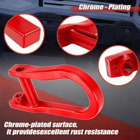 Front Tow Hooks Ring Compatible with Chevy Silverado GMC Sierra 1500 Front Lower Bumper Trailer Ring, Red 2Pcs, Replace 84192871 in Saudi Arabia