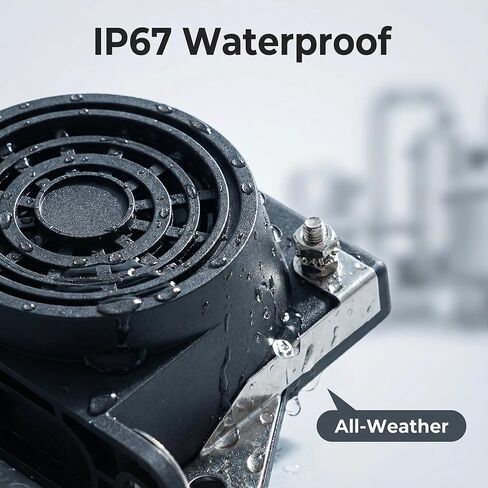 2 حزمة منبه احتياطي 110 ديسيبل 12 فولت - 48 فولت تيار مستمر - IP67 مقاوم للماء للتحذير العكسي للشاحنات والرافعات الشوكية والمقطورات والمركبات التجارية (متوافق مع SAE J994) in Kuwait
