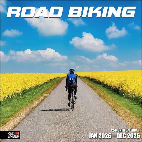 RED EMBER Road Biking 2026 Wall Calendar 12 Month | 12" x 24" Open | Thick & Sturdy Paper | Holiday Gift | Sports Nature Calendar 2026 in Saudi Arabia