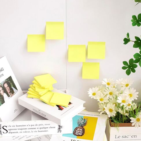 Sticky Notes 3x3 Inches, Yellow Colors Self-Stick Pads, Easy to Post for Home, Office, Notebook (40) in Saudi Arabia