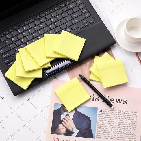 Sticky Notes 3x3 Inches, Yellow Colors Self-Stick Pads, Easy to Post for Home, Office, Notebook (40) in Saudi Arabia
