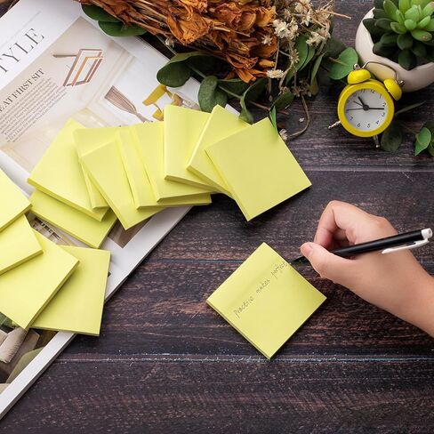 Sticky Notes 3x3 Inches, Yellow Colors Self-Stick Pads, Easy to Post for Home, Office, Notebook (40) in Saudi Arabia