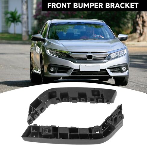 1 Pair Left and Right Side Front Bumper Bracket Bumper Mount Support Bracket - Compatible for Honda Civic 1.5L L4 - Gas, 2.0L L4 - Gas 2016-2021 - Replace Part 71193-TBA-A00, 71198-TBA-A00 in Saudi Arabia