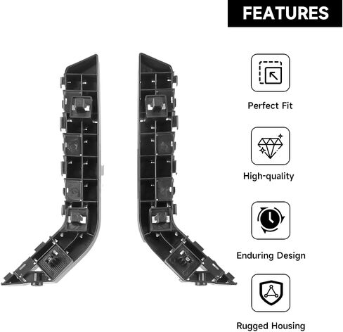 1 Pair Left and Right Side Front Bumper Bracket Bumper Mount Support Bracket - Compatible for Honda Civic 1.5L L4 - Gas, 2.0L L4 - Gas 2016-2021 - Replace Part 71193-TBA-A00, 71198-TBA-A00 in Saudi Arabia