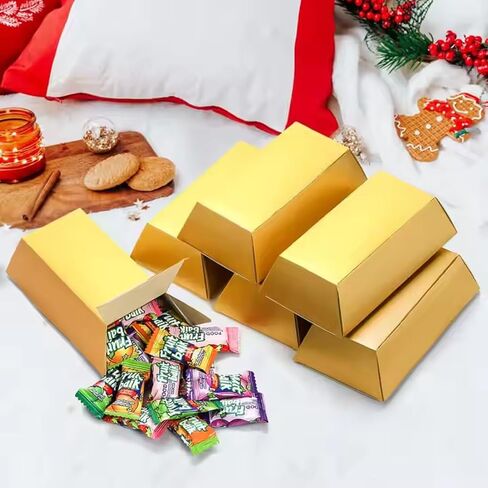 8 pieces fake gold bar candy boxes pirate treasure gift box for weddings, birthday parties, party favors, candy boxes, gold bar birthday parties, weddings in Saudi Arabia