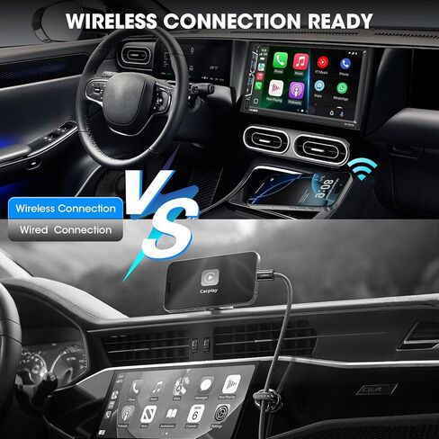 Double Din Car Stereo with Bluetooth: 7inch HD Car Multimedia Receiver – Car Audio MP5 Player | LCD Capacitive Touchscreen | Phonelink | Backup Camera | USB/SD/ AUX Input | AM FM Car Radio | SWC in Kuwait