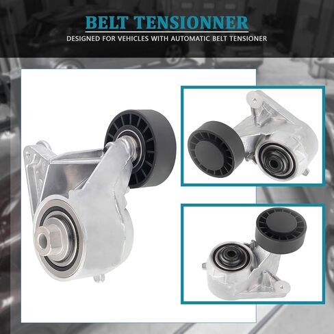 IRONTEK 1032000870 Belt Tensioner Pulley Assembly fit for Mercedes-Benz (1987-1993 190E/ 1987-1989 260E/ 1986-1993 300E/ 1988-1992 300SE/1994-1999 S320) #1032000470 10031400 in Saudi Arabia