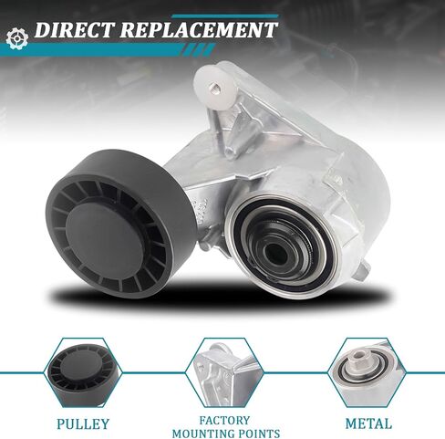 IRONTEK 1032000870 Belt Tensioner Pulley Assembly fit for Mercedes-Benz (1987-1993 190E/ 1987-1989 260E/ 1986-1993 300E/ 1988-1992 300SE/1994-1999 S320) #1032000470 10031400 in Saudi Arabia
