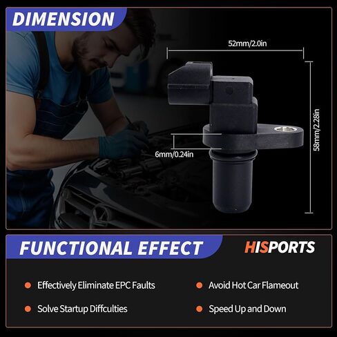 HiSport Automatic Transmission Speed Sensor - Compatible with Hyundai Azera Elantra Entourage Santa Fe Sonata Tiburon Tucson XG300 XG350 | Kia Amanti Forte Forte Koup Sedona - Replace 917-606 in Saudi Arabia