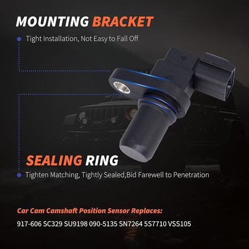 HiSport Automatic Transmission Speed Sensor - Compatible with Hyundai Azera Elantra Entourage Santa Fe Sonata Tiburon Tucson XG300 XG350 | Kia Amanti Forte Forte Koup Sedona - Replace 917-606 in Saudi Arabia