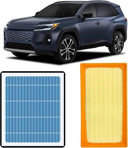 Engine and Cabin Air Filter Compatible with Toyota RAV4 Hybrid 2025 2024 2023 2022 2021 2020 2019,RAV4 prime (2021-2024) With Activated Carbon,Replaces 17801-F0020 & 87139-58010 in Saudi Arabia