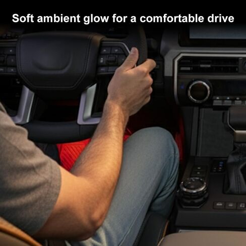 2PCS Footwell LED Lights fit for 4Runner/Tacoma Floor Foot Ambient Lighting Under Dash Footwell Inside Light for Toyota Interior Accessories (Red) in Saudi Arabia
