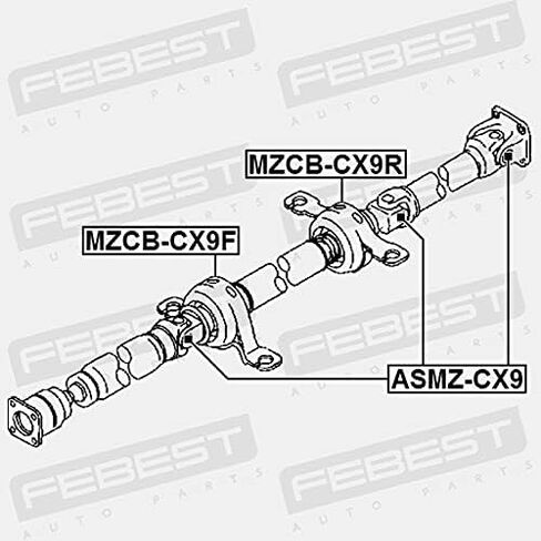 Universal Joint 24X64 Febest ASMZ-CX9 Oem KG03-25-100D in Saudi Arabia