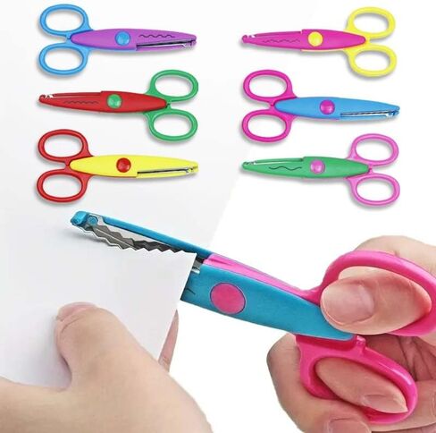 6 Packs Craft Scissors with Decorative Edge, Zig Zag, Pattern & Design Blades – Perfect for Scrapbooking, Crafting & Fancy Projects – Premium Decorative Scissors for Creative Cutting in Saudi Arabia