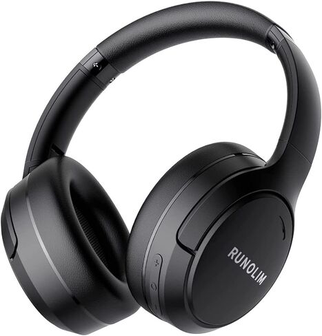 RUNOLIM Hybrid Active Noise Cancelling Headphones, 65H Playtime, Built-in Microphone, Bluetooth Wireless Over Ear Foldable Headphones with HiFi Audio, Home Travel Office in Saudi Arabia