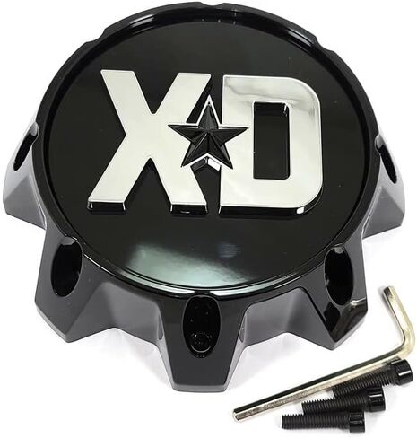 XD Series (by KMC) Gloss Black Wheel Center Hub Cap 6-11/16"OD Bolt-On for 8x6.5 8x165.1 8x180 8x170 XD863 XD858 Tension XD849 Grenade 2 XD850 Cage XD857 Whiplash XD860 Onslaught XD861 Storm in Saudi Arabia