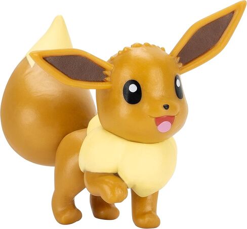 مجموعة أحزمة Pokémon Eevee Clip 'N' Go - شخصية معركة Eevee مقاس 5 سم مع كرة رائعة وكرة حب وحزام ذو طابع خاص in Saudi Arabia