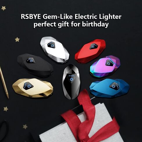 Electric Lighter USB Rechargeable Lighter, Windproof Plasma Dual Arc Lighter, Flameless Cool Lighters with LED Battery Indication for Candles, Incense Stick, Outdoor Camping (Gold) in Saudi Arabia
