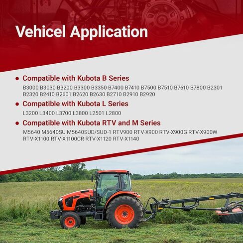 Fuel Filter Assembly with 2PCS Filter with O-Rings 6A320-58862 Compatible with Kubota L B M Series RTV Tractor B3000 B3030 L2501 L2800 M5640 RTV-X1140, Replaces 6A320-58830, 6A320-59930 in Kuwait