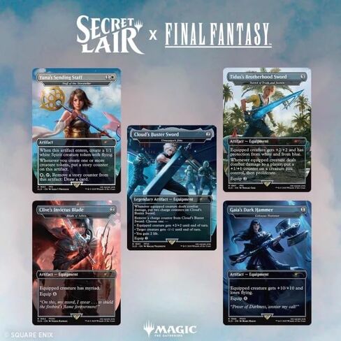 Magic the Gathering Secret Lair x Final Fantasy: Weapons (English) - Foil Edition in Saudi Arabia