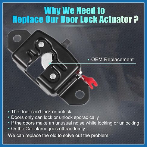 Replacement Rear Liftgate Door Lock Actuator for Nissan Frontier 2005-2021 Tailgate Latch Assembly No.90503ZP50A/90502ZP50A Black 1 Pair Item Replacement in Saudi Arabia