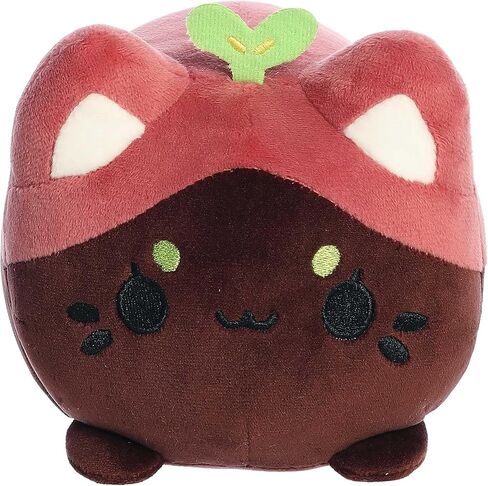 حيوان محشو من Aurora® Enchanting Tasty Peach® Seedling Meowchi - تصميم مشرق وملون لديكور الغرفة - مثالي للبالغين والأطفال وأعياد الميلاد - أحمر 8 بوصات in Kuwait