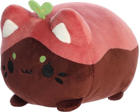 حيوان محشو من Aurora® Enchanting Tasty Peach® Seedling Meowchi - تصميم مشرق وملون لديكور الغرفة - مثالي للبالغين والأطفال وأعياد الميلاد - أحمر 8 بوصات in Kuwait