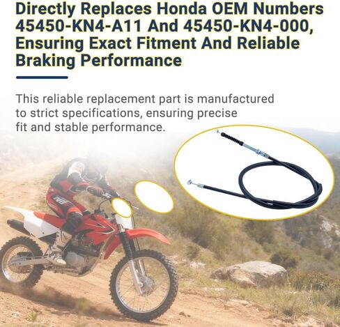45450-KN4-A11 كابل الفرامل الأمامية لهوندا CRF100F XR100R | يستبدل 45450-KN4-000 | 1 حزمة استبدال كابل الفرامل الأمامية للدراجة الترابية in Kuwait