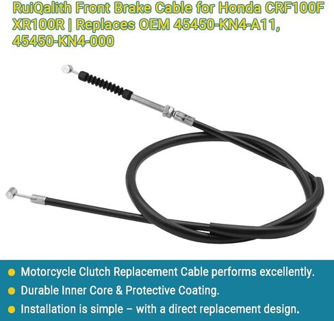 45450-KN4-A11 كابل الفرامل الأمامية لهوندا CRF100F XR100R | يستبدل 45450-KN4-000 | 1 حزمة استبدال كابل الفرامل الأمامية للدراجة الترابية in Kuwait