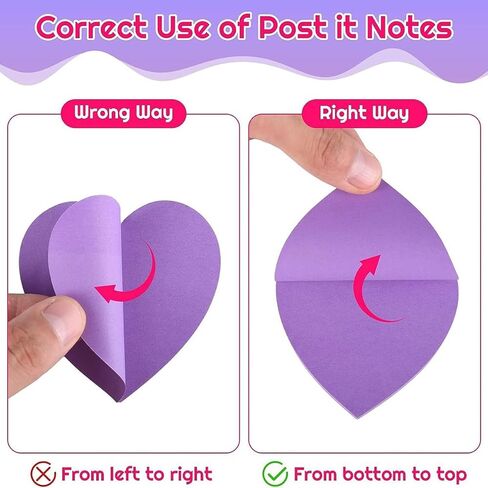 8 Colors Heart Shape Sticky Notes, Solid Color Self-Adhesive Memo Pads - Portable Post It Notes 30 Sheets/Color in Saudi Arabia