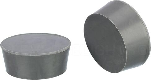 CleverDelights Rubber Stoppers — Size 6 — 10 Pack — 26mm x 32mm x 25mm Long — Gray Solid Plug #6 in Saudi Arabia