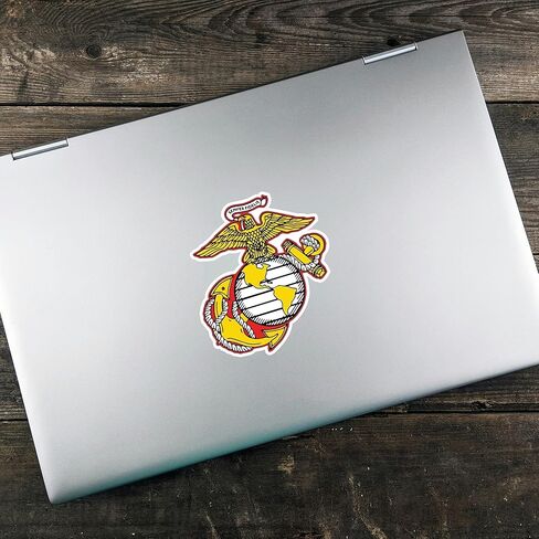 US-MC Marine Corps Semper Fidelis Eagle Globe وملصق فينيل مرساة، ملصق مضاد للماء للكمبيوتر المحمول | ويندوز | تابلت | سيارة | شاحنة | زجاجة ماء، 4.6 × 5 بوصة in Saudi Arabia