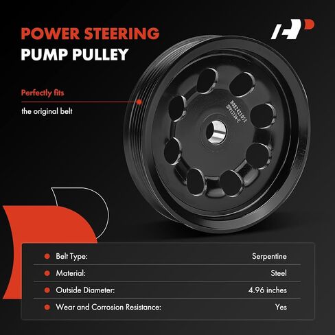 A-Premium Power Steering Pump Pulley Compatible with Chevrolet Malibu 2008-2012 & Buick LaCrosse 2005-2008, Allure 2005-2008, Rendezvous 2004-2006 & Pontiac G6 2007-2009 & Saturn Aura 2007-2009, 3.6L in Saudi Arabia
