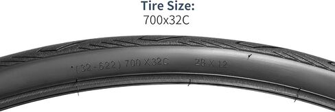 إطارات دراجة YUNSCM قطعتين 700C 700x32C/32-622 60TPI و700C صمام بريستا مع حماية من النايلون ضد الوخز متوافقة مع إطارات وأنابيب دراجة 700x31C 700x32C 700x33C (W-3107) in Saudi Arabia