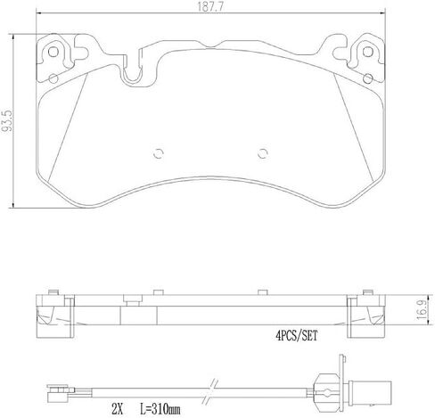 Brembo P50127N Premium Ceramic Front Disc Brake Pad Set AUDI OE# 4F0698151G in Saudi Arabia