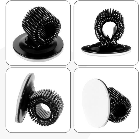 Black Pen Holder Clips, 4Pcs Manganese Steel Pen Holder Self Adhesive Pencil Organizer with Adjustable Spring Loop for Erase Board Whiteboard Bulletin Board Refrigerator Map Office Home in Saudi Arabia