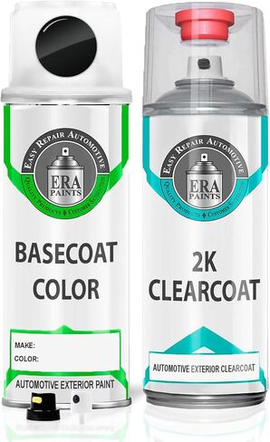 ERA Paints 197/9197 - Obsidian Black Metallic for MERCEDES Exact Match Automotive Touch Up Paint Spray - 2K Premium Kit in Saudi Arabia