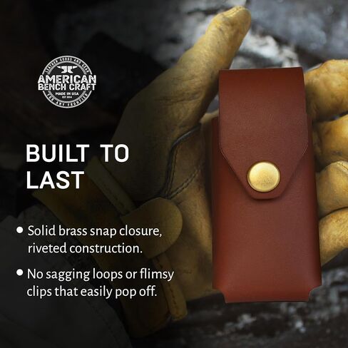 حافظة أدوات متعددة من الجلد من American Bench Craft تناسب Leatherman MUT - غمد جلدي (أسود) in Kuwait