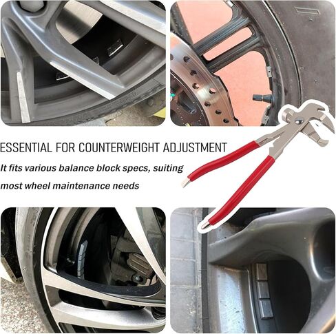 3 in 1 Car Wheel Weight Pliers,Anti-Slip Wheel Weight Removal Tool for Adjust Clip-on Balancing Wheels Weights,Universal Wheels Weights Hammer Car Tools for Most Cars Truck SUV in Saudi Arabia