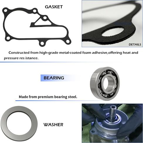 26 Teeth Water Pump Drive Gear and Water Pump Seal Gasket Bearing O-Ring Rebuild Kit For Yamaha Raptor 700 700R YFM700 R 2006-2023 OEM#5VK-12459-00-00 93210-61750-00 in Saudi Arabia